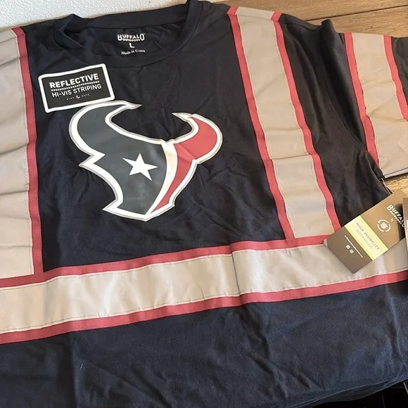 NWT [Buffalo Outdoors] x NFL Houston Texans Reflective Safety Workwear Shirt - Picture 4 of 9